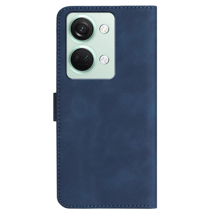 YX0030 For OnePlus Ace 2V / Nord 3 5G Case Leather Smile Pattern Phone Cover Wallet - Sapphire