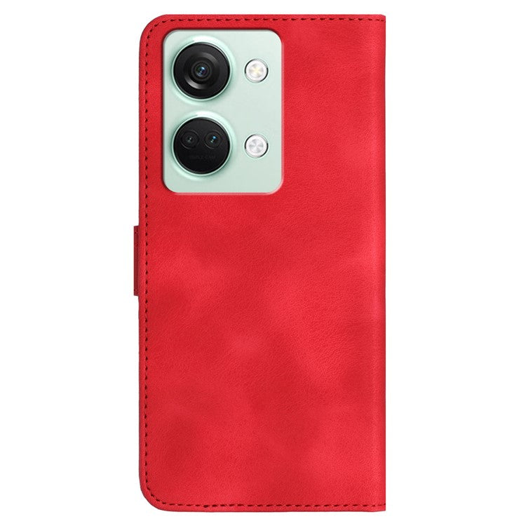 YX0030 For OnePlus Ace 2V / Nord 3 5G Case Leather Smile Pattern Phone Cover Wallet - Red