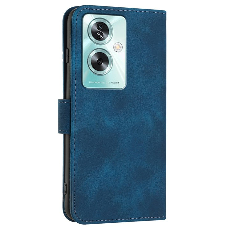 YX0040 For Oppo A79 5G / A2 5G Geometric Phone Case PU Leather Magnetic Closure Cover - Sapphire