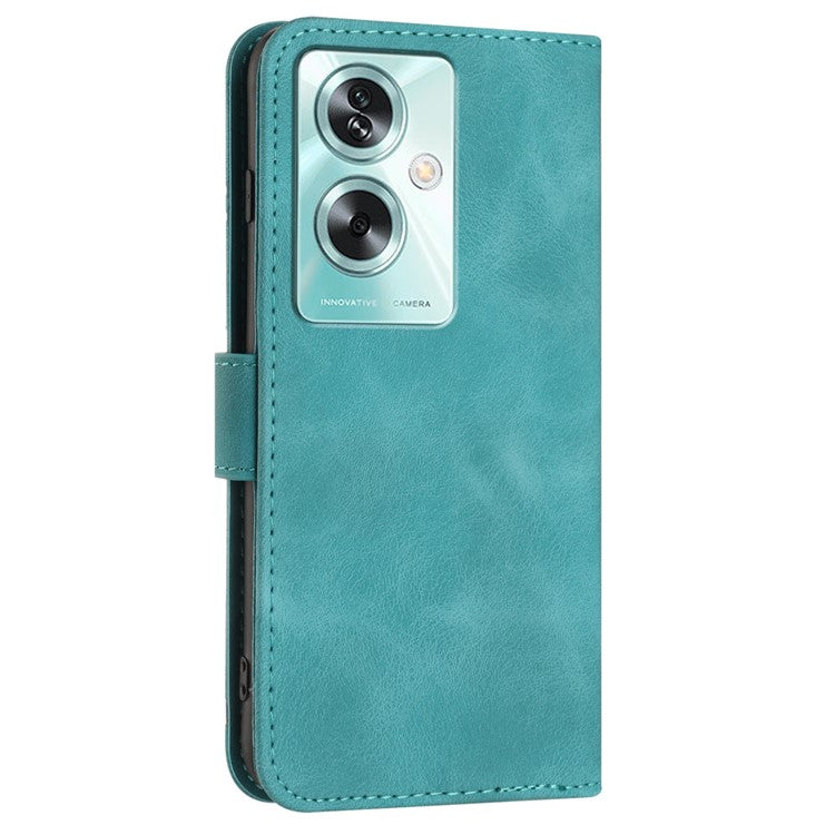 YX0040 For Oppo A79 5G / A2 5G Geometric Phone Case PU Leather Magnetic Closure Cover - Baby Blue