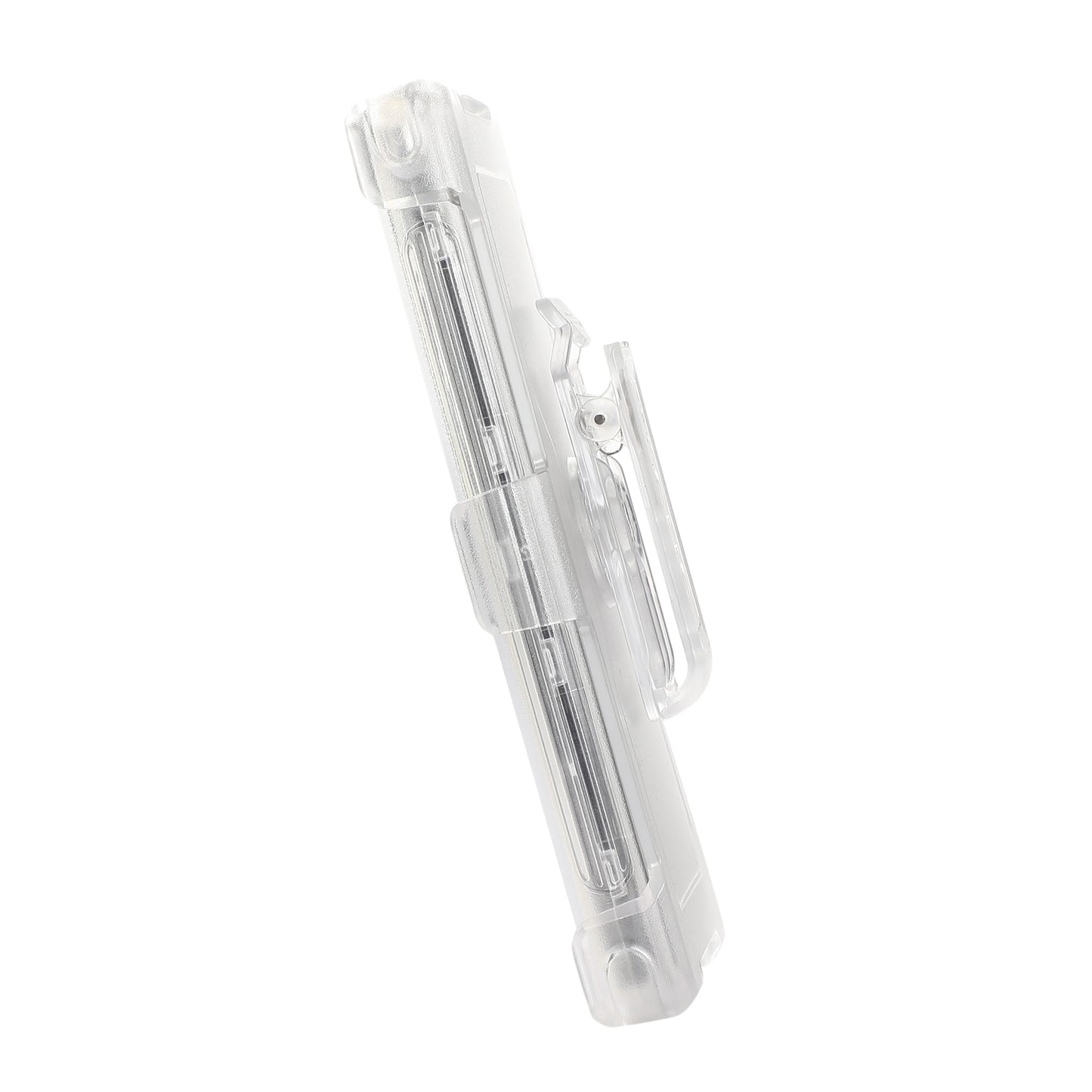 For Samsung Galaxy S24 Ultra Slide Belt Holster Case Kickstand Matte PC+TPU Mobile Phone Cover - Transparent