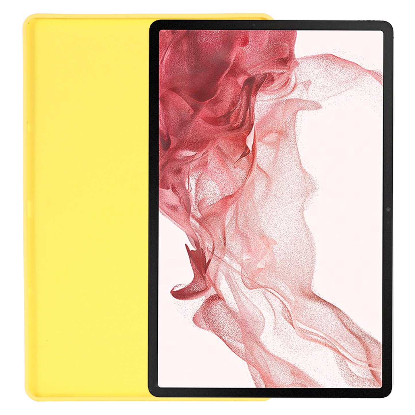 For Samsung Galaxy Tab S9 FE+ Liquid Silicone Case Soft Touch Tablet Cover - Yellow