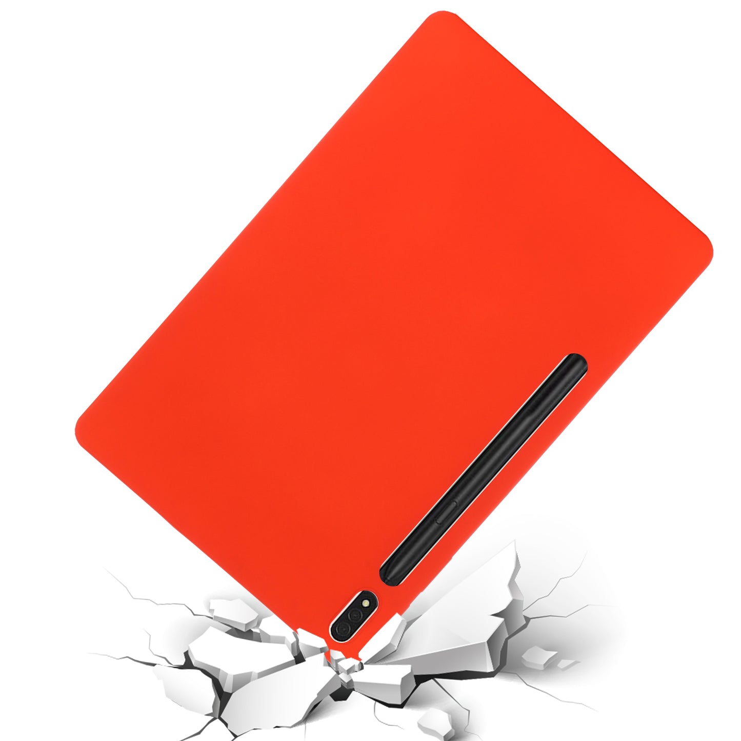 For Samsung Galaxy Tab S9 FE+ Liquid Silicone Case Soft Touch Tablet Cover - Red