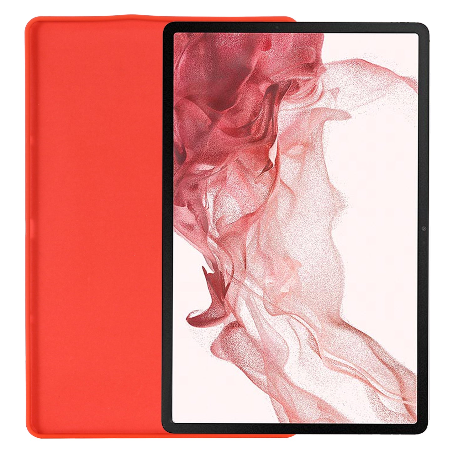 For Samsung Galaxy Tab S9 FE+ Liquid Silicone Case Soft Touch Tablet Cover - Red