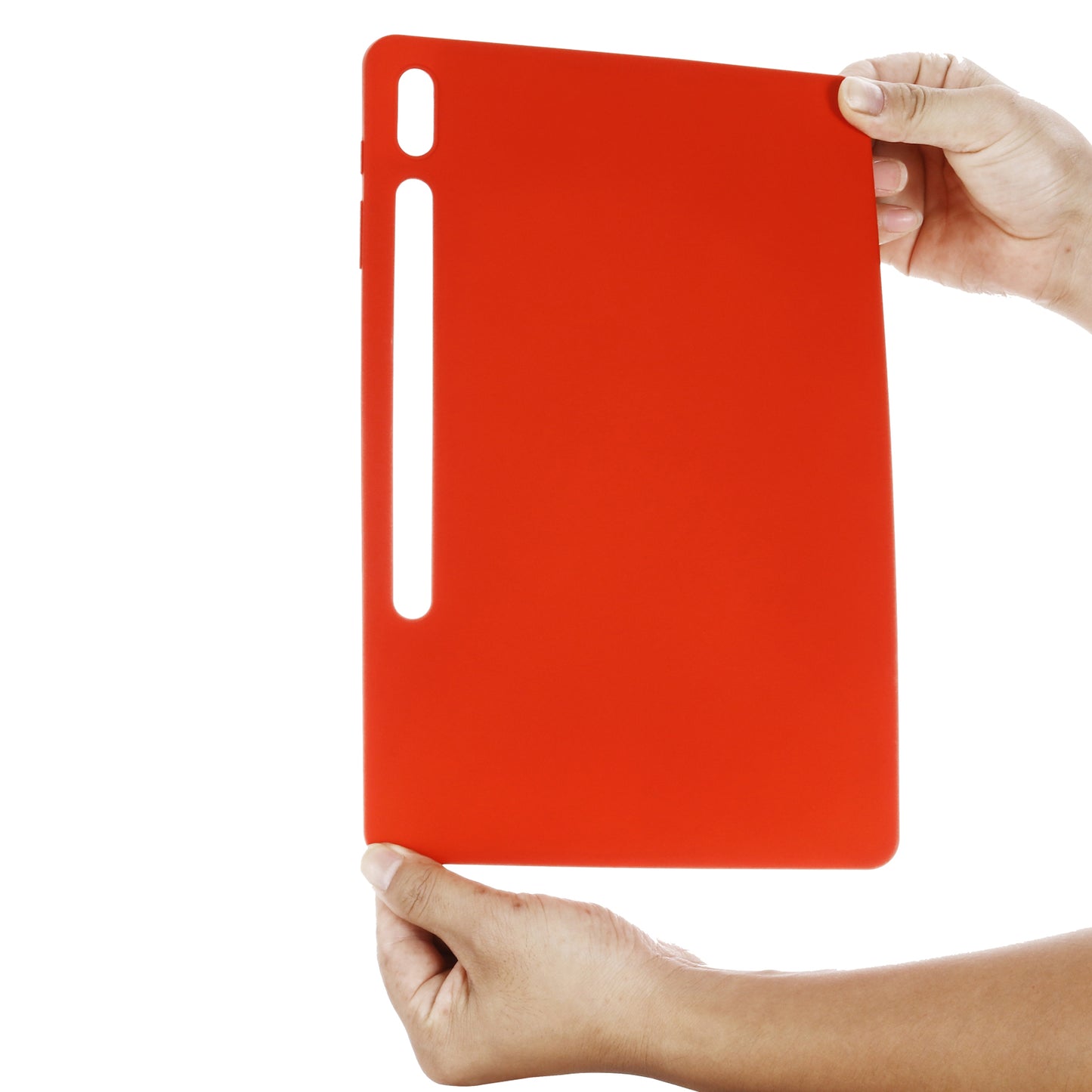 For Samsung Galaxy Tab S9 FE+ Liquid Silicone Case Soft Touch Tablet Cover - Red