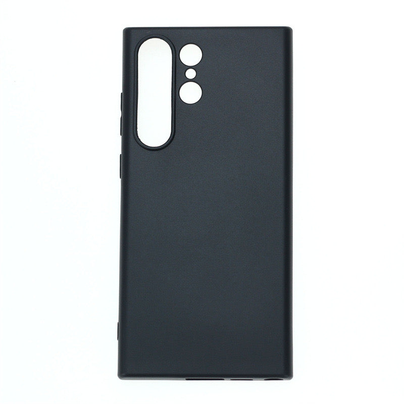 For Samsung Galaxy S24 Ultra Case TPU Matte Fingerprint-free Phone Protection Cover (Big Rear Lens Hole) - Black