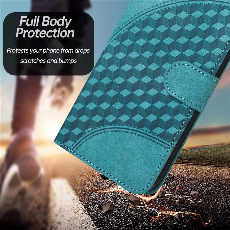 YX0060 For Oppo A57 (2022) 5G / A57 4G / A77 5G Phone Case Wallet Leather Phone Cover - Baby Blue