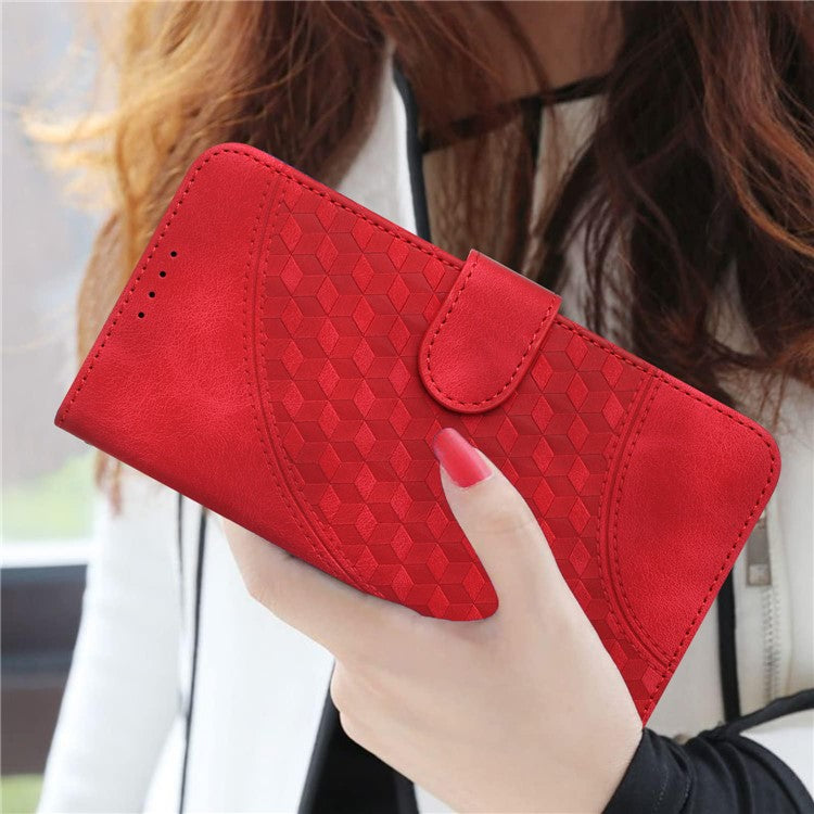 YX0060 For Oppo A57 (2022) 5G / A57 4G / A77 5G Phone Case Wallet Leather Phone Cover - Red
