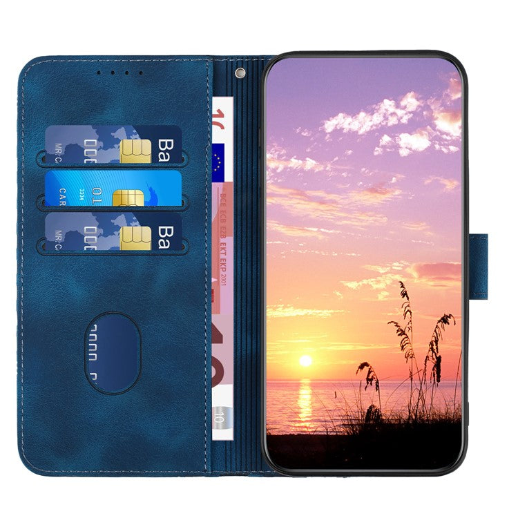 YX0060 For Oppo A57 (2022) 5G / A57 4G / A77 5G Phone Case Wallet Leather Phone Cover - Sapphire
