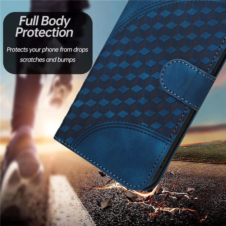 YX0060 For Oppo A57 (2022) 5G / A57 4G / A77 5G Phone Case Wallet Leather Phone Cover - Sapphire