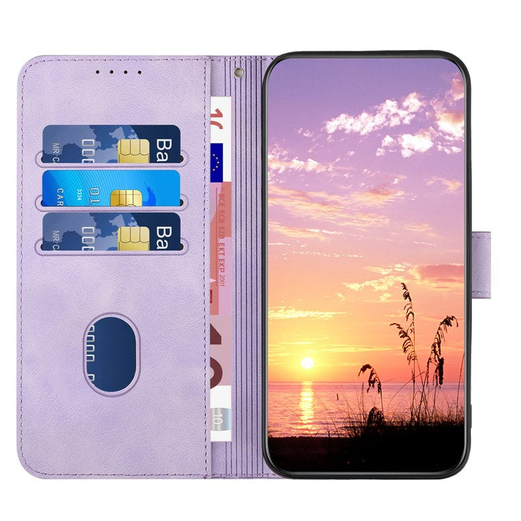 YX0060 For Oppo A57 (2022) 5G / A57 4G / A77 5G Phone Case Wallet Leather Phone Cover - Purple