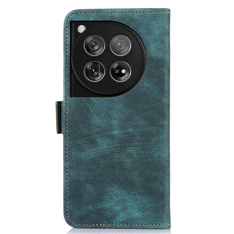 ABEEL For OnePlus 12 5G Case Retro PU Leather+TPU Folio Stand Cover with Magnetic Clasp - Green