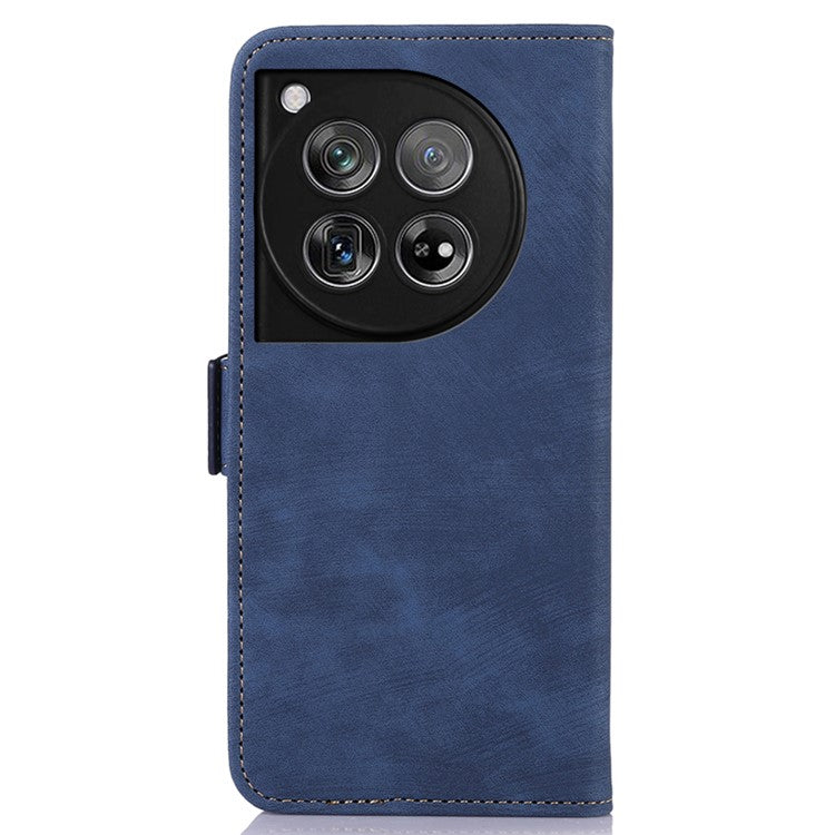 ABEEL For OnePlus 12 5G Case Retro PU Leather+TPU Folio Stand Cover with Magnetic Clasp - Blue