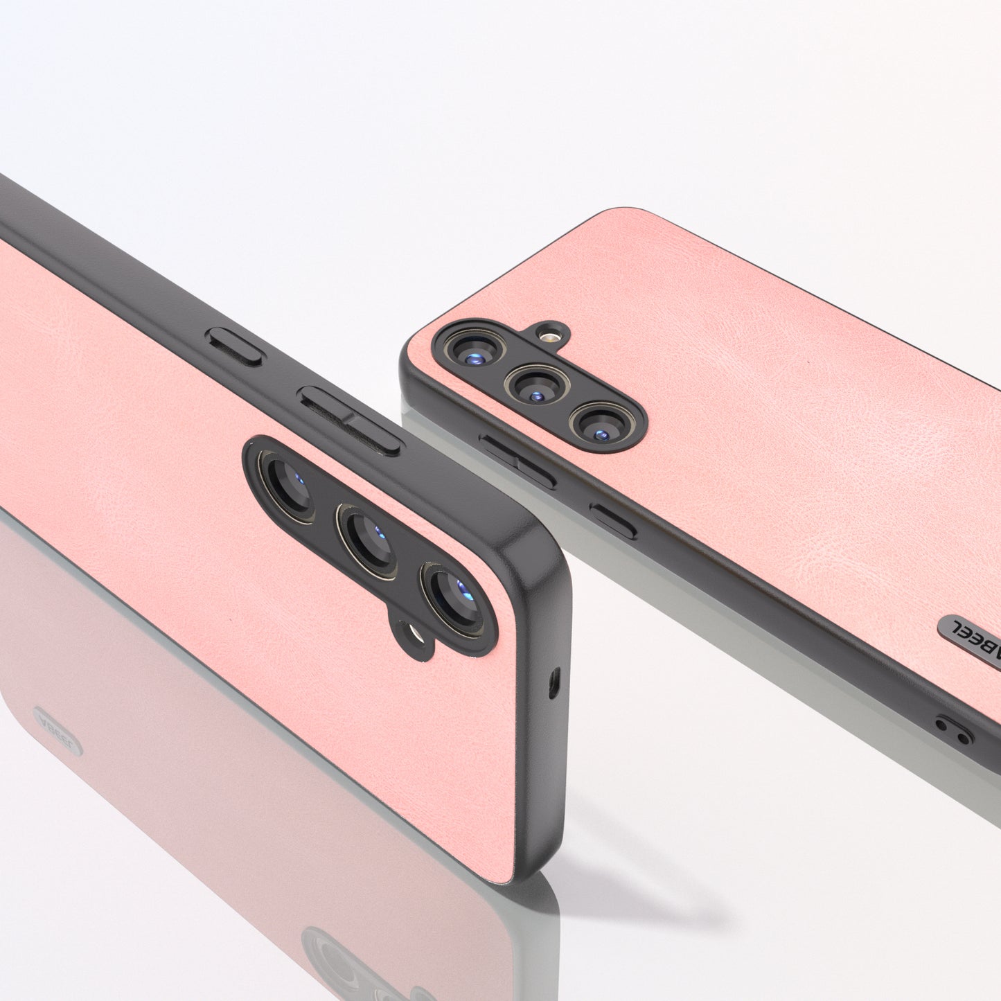 ABEEL For Samsung Galaxy S24 Case Shockproof PU Leather+PC Retro Phone Guard Cover - Pink