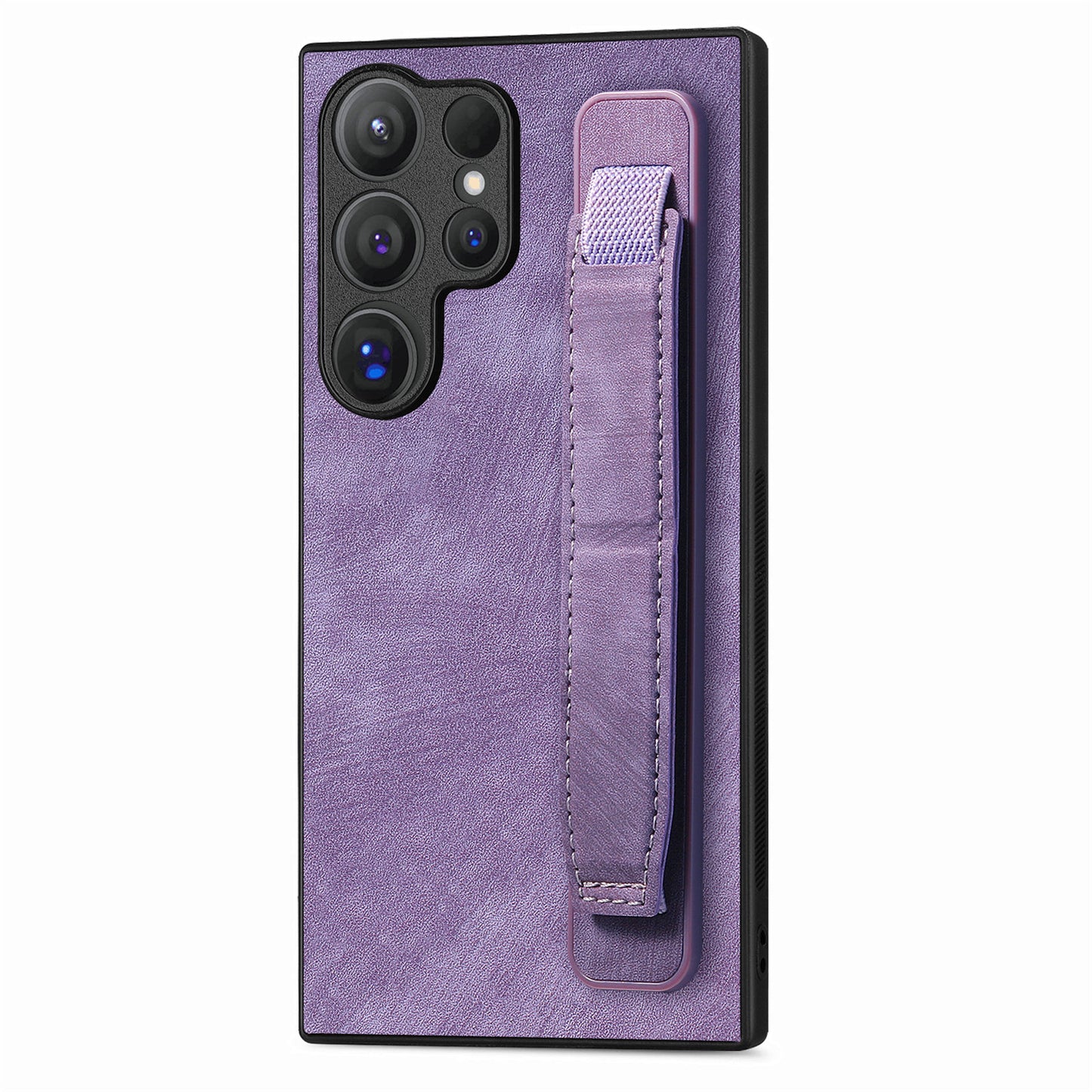 D11 For Samsung Galaxy S24 Ultra Case Vintage PU Leather+TPU Phone Guard Cover - Purple