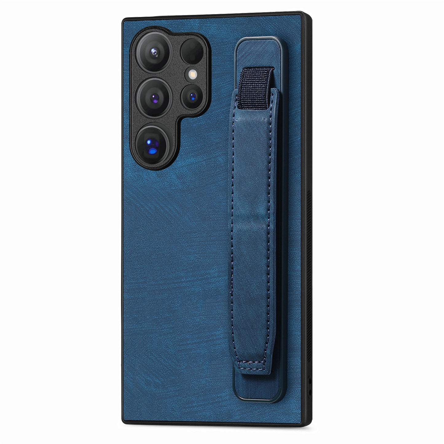 D11 For Samsung Galaxy S24 Ultra Case Vintage PU Leather+TPU Phone Guard Cover - Blue