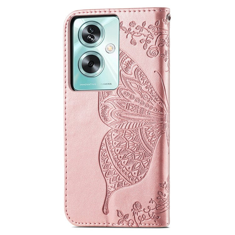 Phone Stand Case for Oppo A79 5G / A2 5G PU Leather Phone Cover - Rose Gold