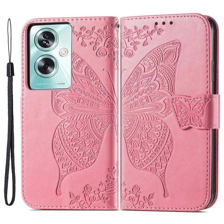 Phone Stand Case for Oppo A79 5G / A2 5G PU Leather Phone Cover - Pink