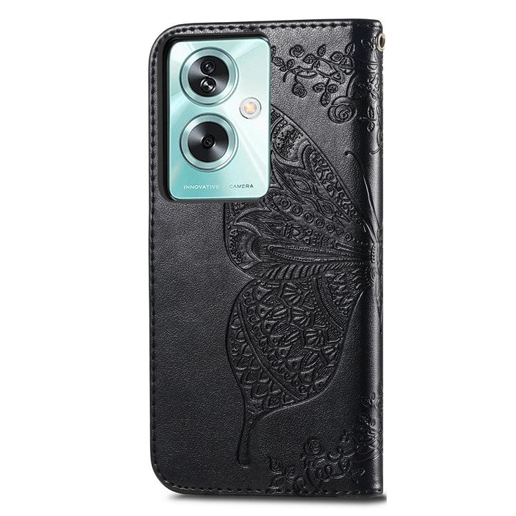 Phone Stand Case for Oppo A79 5G / A2 5G PU Leather Phone Cover - Black