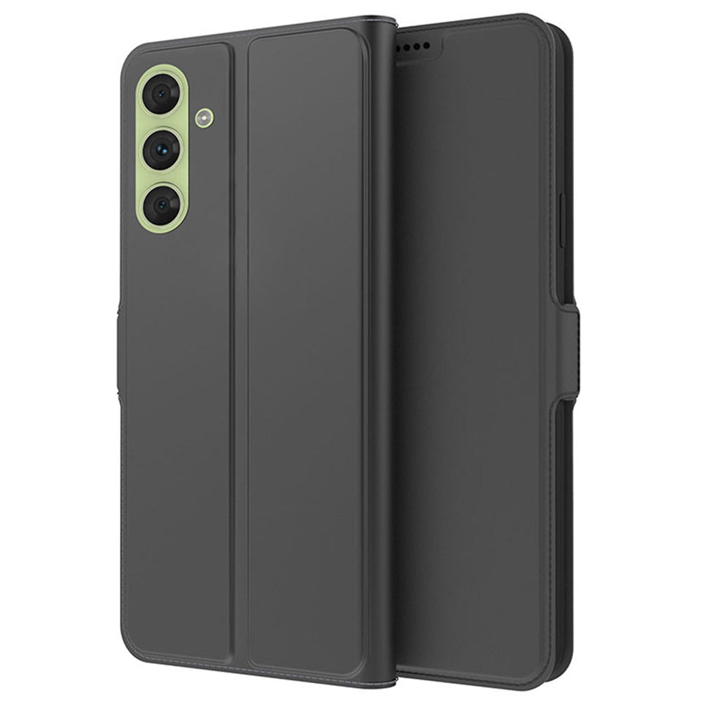PU Leather Cover for Samsung Galaxy S24 Case Card Slot Magnetic Phone Shell - Black
