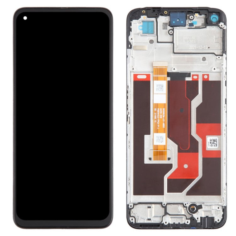 For Oppo A76 Grade B LCD Screen and Digitizer Assembly + Frame Replacement Part (without Logo)