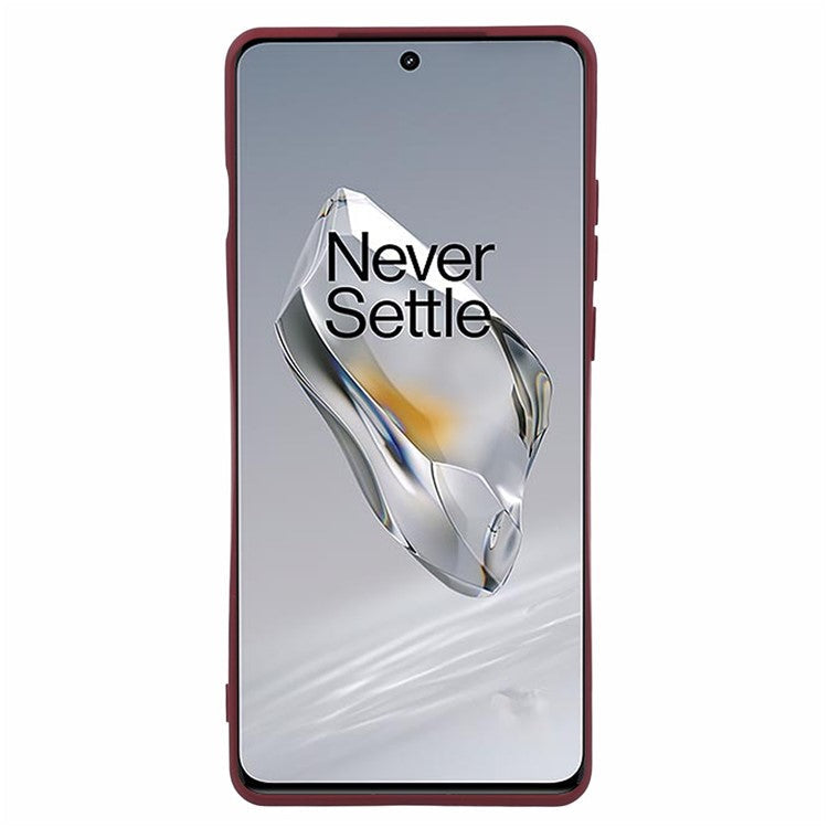For OnePlus 12 5G Case Anti-Scratch Soft Fiber Lining TPU Phone Cover - Wine Red