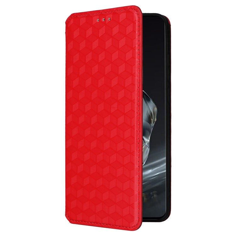 For OnePlus 12 5G Cell Phone Cases Anti-scratch PU Leather+TPU Imprinted Cover - Red
