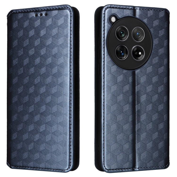 For OnePlus 12 5G Cell Phone Cases Anti-scratch PU Leather+TPU Imprinted Cover - Blue