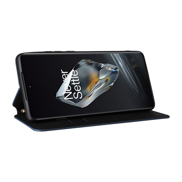 For OnePlus 12 5G Cell Phone Cases Anti-scratch PU Leather+TPU Imprinted Cover - Blue