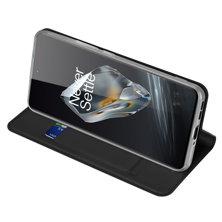 DUX DUCIS Skin Pro Series For OnePlus 12 5G Phone Case Stand Card Holder Leather Flip Cover - Black