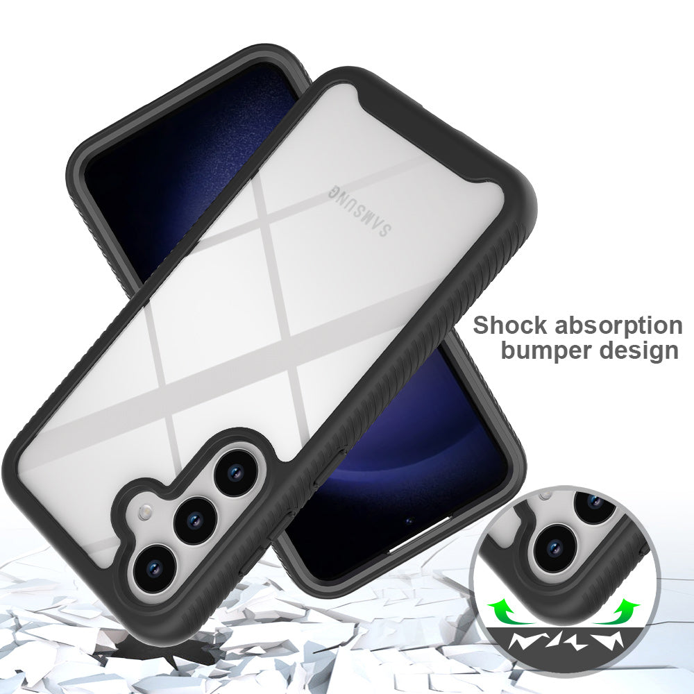 For Samsung Galaxy S24 Case PC+TPU Shock Absorbing Mobile Phone Back Shell - Rose