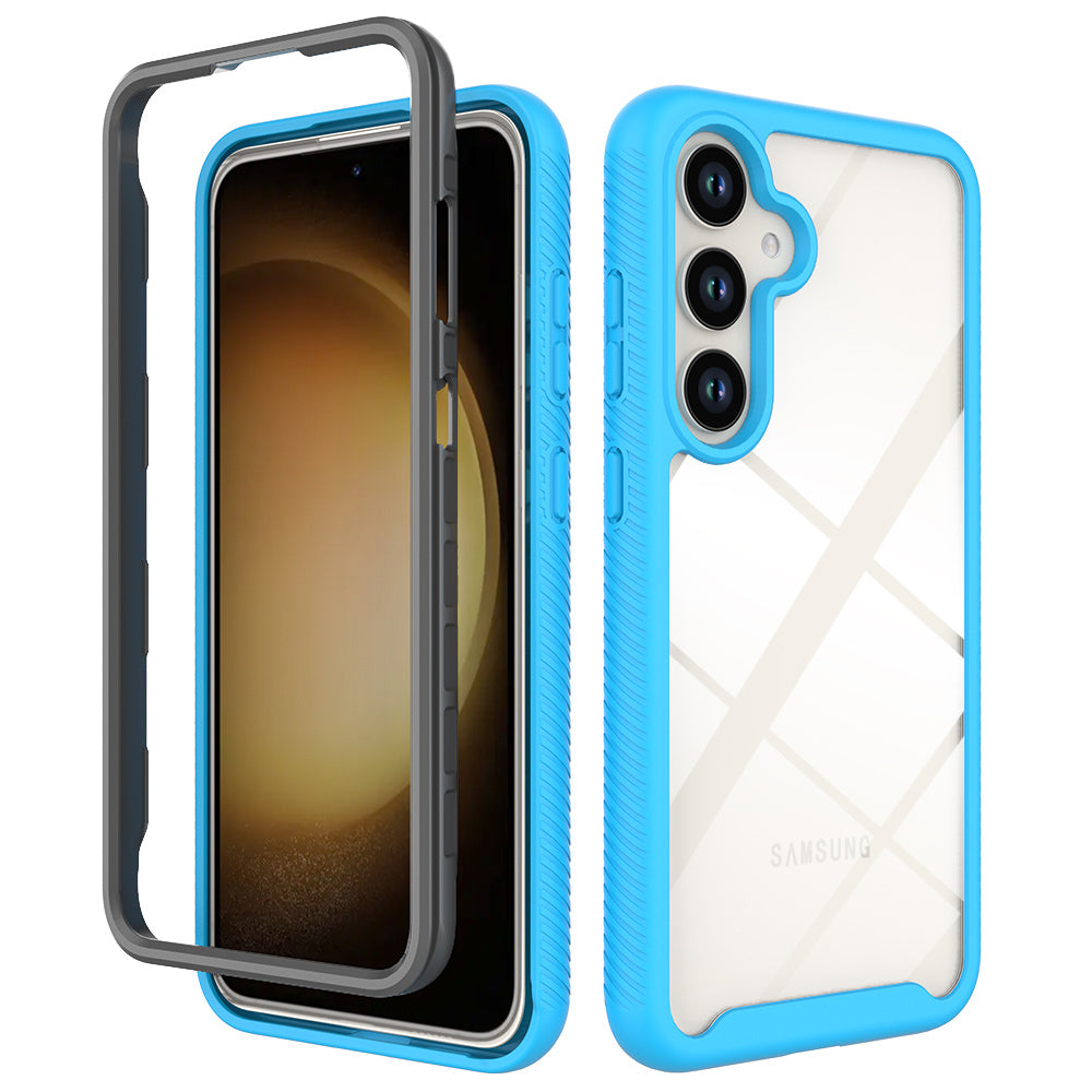 For Samsung Galaxy S24+ Case Scratch-resistant PC+TPU Phone Back Protector - Baby Blue