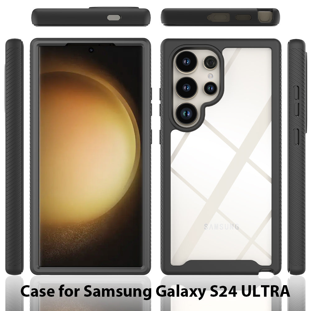 For Samsung Galaxy S24 Ultra Case Shock Absorbing PC+TPU Phone Guard Cover - Baby Blue