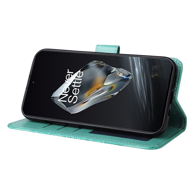For OnePlus 12 5G PU Leather Phone Case Wallet Phone Stand Cover - Green