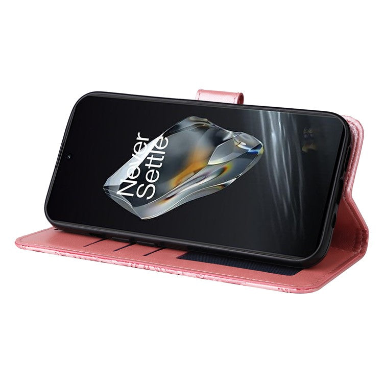 For OnePlus 12 5G PU Leather Phone Case Wallet Phone Stand Cover - Pink