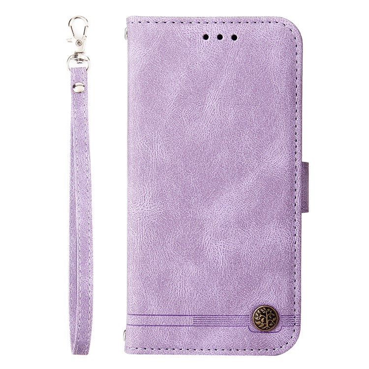 For OnePlus 12 5G Cell Phone Case PU Leather Skin-Touch Feeling Cover Wallet - Purple