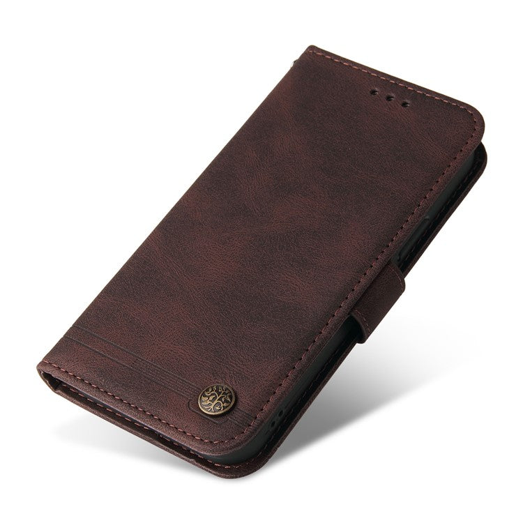 For OnePlus 12 5G Cell Phone Case PU Leather Skin-Touch Feeling Cover Wallet - Brown