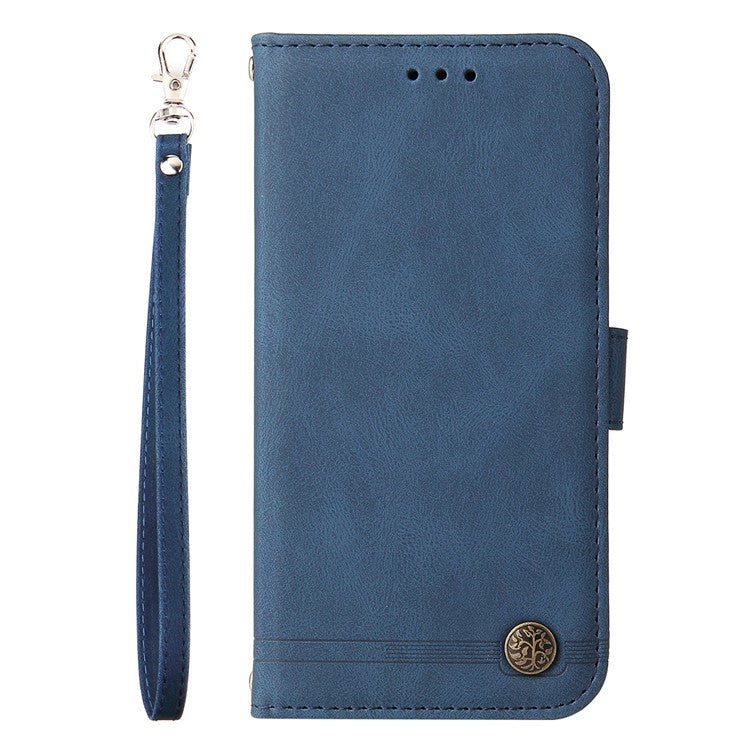 For OnePlus 12 5G Cell Phone Case PU Leather Skin-Touch Feeling Cover Wallet - Blue