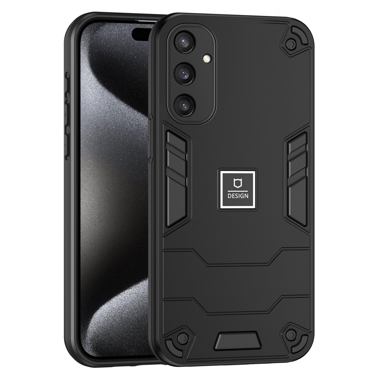 For Samsung Galaxy S24 Phone Case Dual Layer Soft TPU + Hard PC Protective Cover - Black