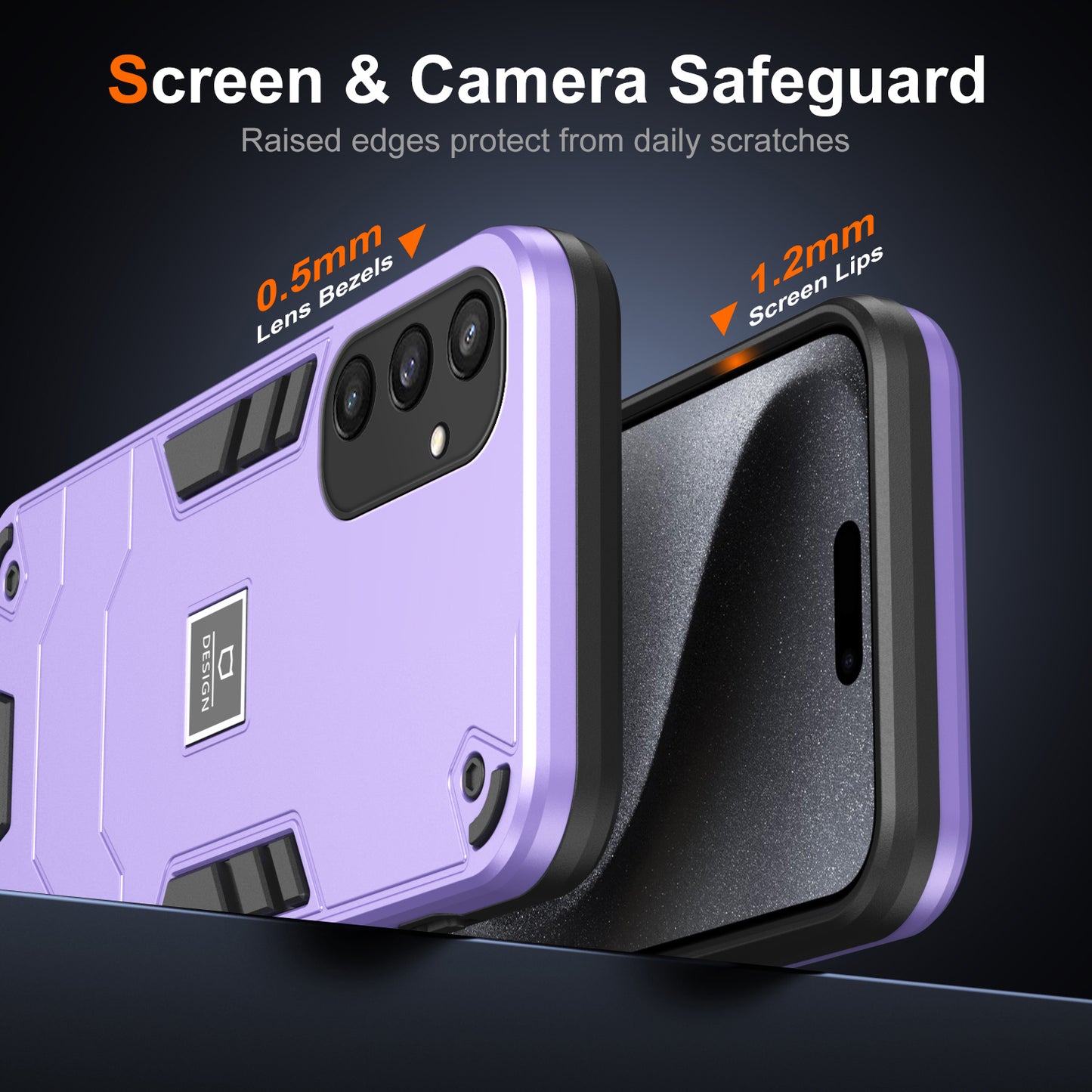 For Samsung Galaxy S24 Phone Case Dual Layer Soft TPU + Hard PC Protective Cover - Purple