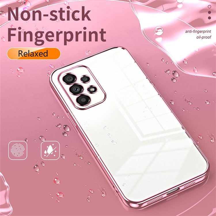 For Samsung Galaxy A53 5G TPU Phone Case with Electroplated Frame - Purple
