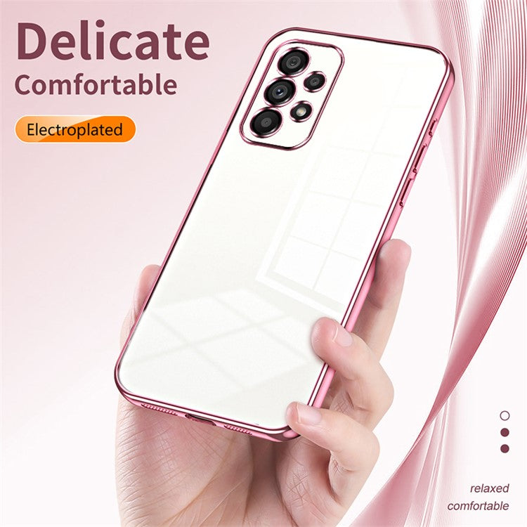 For Samsung Galaxy A53 5G TPU Phone Case with Electroplated Frame - Purple