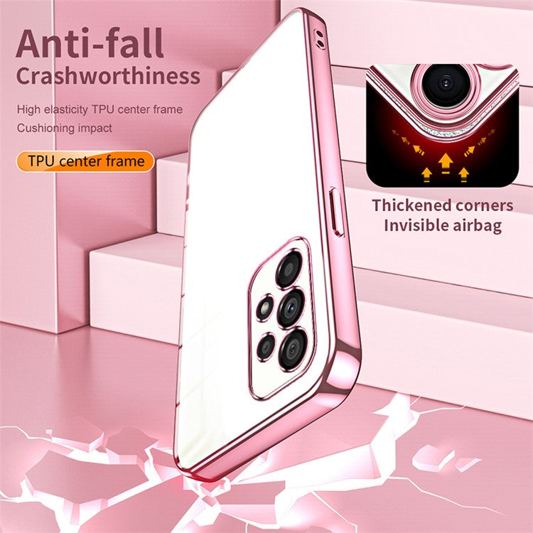For Samsung Galaxy A53 5G TPU Phone Case with Electroplated Frame - Purple