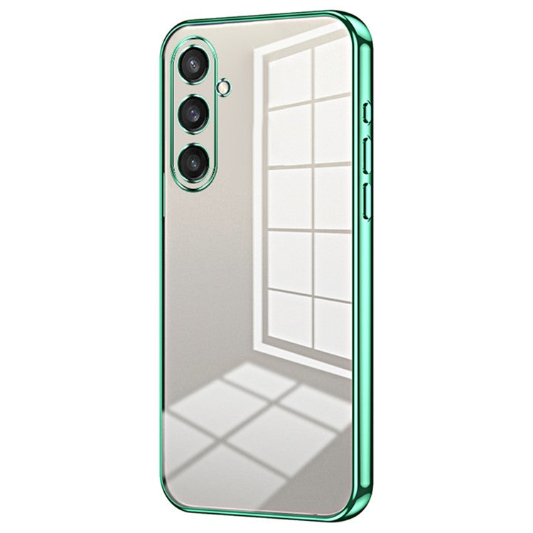 For Samsung Galaxy S23 FE TPU Phone Cover Electroplated Precision Case - Green