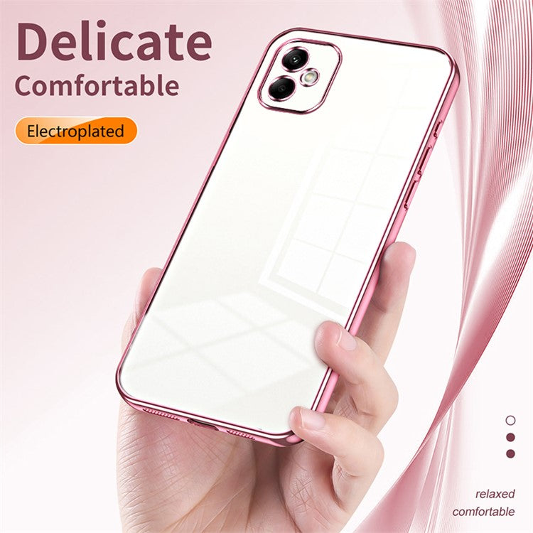 For Samsung Galaxy A05 4G Electroplate TPU Case Precision Cutouts Phone Cover - Blue