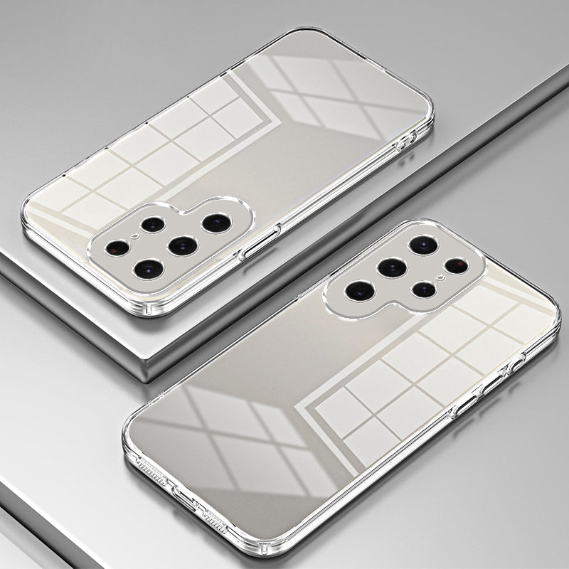 For Samsung Galaxy S24 Ultra TPU Phone Case Electroplated Frame Protective Cover - Transparent