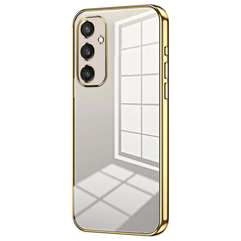 For Samsung Galaxy S24 Electroplating Case Anti-Fall TPU Phone Cover - Gold