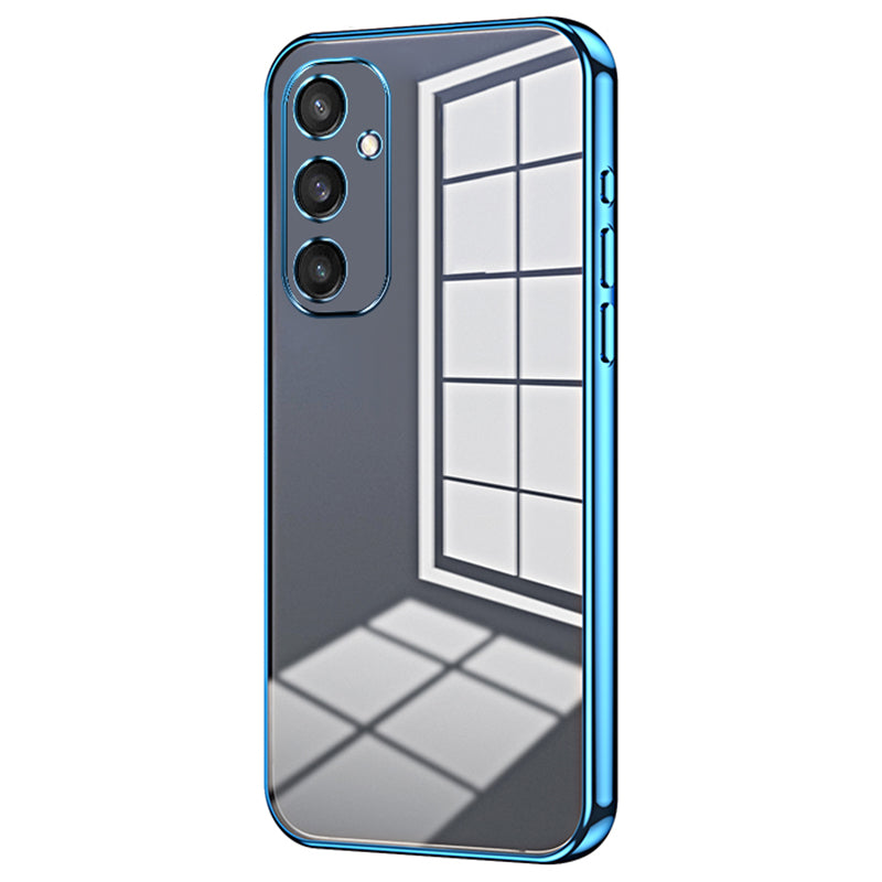 For Samsung Galaxy S24+ Case Electroplated Anti-Drop TPU Phone Protector - Blue