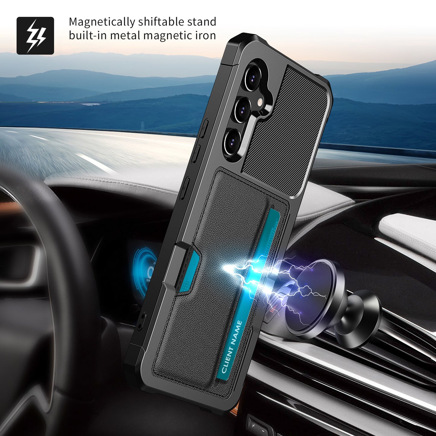 For Samsung Galaxy S24 Phone Case ZM02 Leather+TPU Card Slot Cover