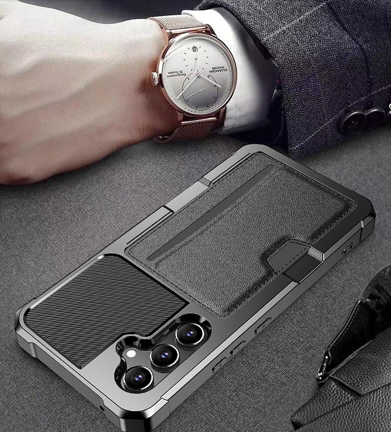 For Samsung Galaxy S24 Phone Case ZM02 Leather+TPU Card Slot Cover